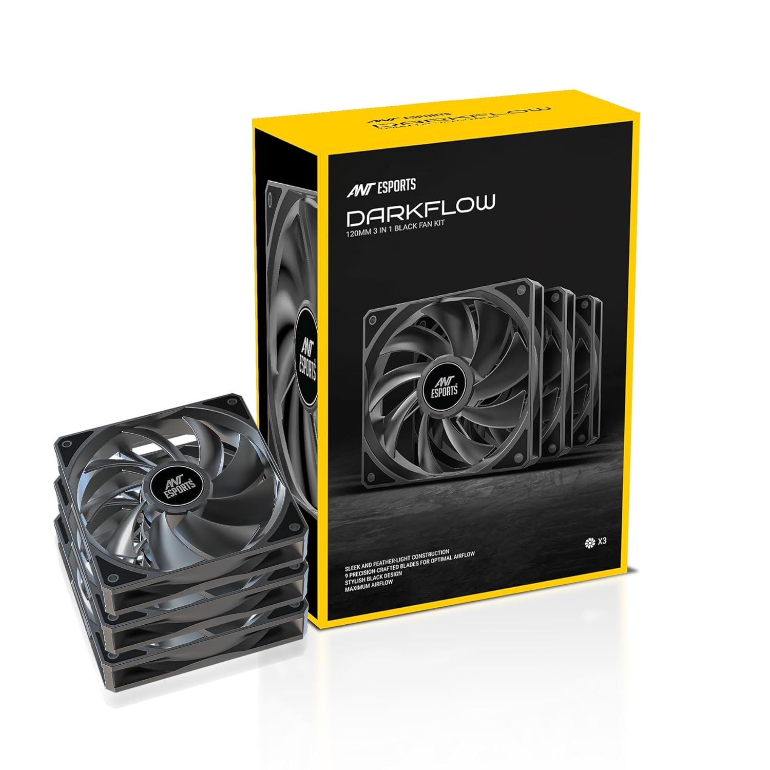 Ant Esports Darkflow Black Case Fan Kit